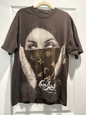 Rare VTG Dissizit x Everlast ‘Louis Hijab” Big Face T-Shirt Size XL Faded Brown picture