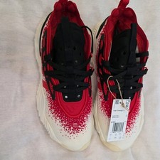 NEW Adidas Trae Young3 Basketball Shoes IE7881, Sz 6y, White Red Blk,NWOB picture