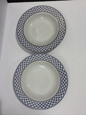 VTG Lomonosov Russian Imperial St. Petersburg Cobalt Blue Gold Net 2 Soup Bowls picture