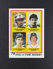 1978 Rookie HOF Paul Molitor, Alan Trammell, Eddie Murray, Jack Morris ART CARD picture