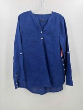 Pre-Owned Talbots Navy Size XS Long Sleeve Blouse picture