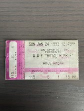 1993 WWF Royal Rumble Arco Arena Lex Luger Debut Yokozuna win ticket stub picture
