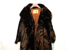 Vintage Frederick Nelsen Ritter M L Dark Brown Sheared Beaver Fur Coat picture