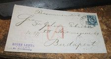 1882 RUSSIA (EUGEN LENTZ, ST. PETERSURG) , REGISTERED COVER TO HUNGARY picture