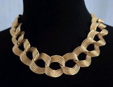 Vintage NAPIER Heavy Curb Chain Necklace NOS Chunky Gold Tone 20