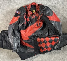 VTG Belstaff Motor Cycle Suit Chest 40 W32 L26 Red Black 2000s Isle Of White picture