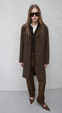 Magaschoni Women’s M Real Suede Jacket, Brown, Fully Lined picture