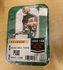 2021-22 NBA Hoops Jayson Tatum Celtics Tin Sealed 3 Packs + 2 Bonus Items picture