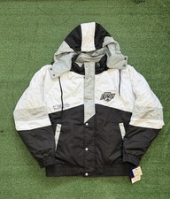 LOS ANGELES KINGS PRO PLAYER “SCRIPT“ SPELL OUT VTG STYLE 90’s JACKET LARGE picture