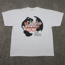 Vintage WWF Shirt Mens 2XL XXL White World Globe Earth Logo 1995 Titan Sports picture