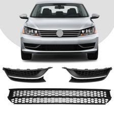 Fit 2012-2015 VW Passat Front Bumper Lower Grille & Fog Light Bezel Cover LH+RH picture