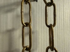 3 Feet Embossed Antique Brass Chain Chandelier Chain Link Heavy Duty 1 Yard NEW picture