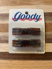 NIP Vintage Rare Goody 2 Clip Hair Barrettes 1993 2.5 Inch USA Auto Clasp #73113 picture
