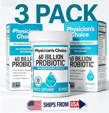 3pc Physician's Choice Probiotics 60 Billion CFU10 Strains+Organic Prebiotics- picture