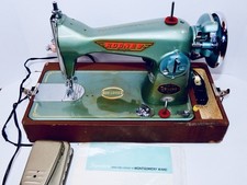 Vintage Rodney De Luxe Precision Sewing Machine Japan Case Pedal Works picture