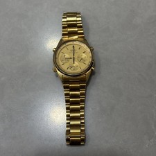 Vintage Seiko 7A28 Quartz Chronograph Gold Tone 