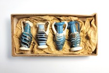 Set of 4 Ancient Roman Glass Unguentaria, Provenance, Cleveland Box, 2nd–3rd c A picture