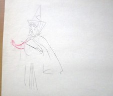 1959 SLEEPING BEAUTY FLORA Fairy Walt Disney ORIGINAL PRODUCTION cel DRAWING picture