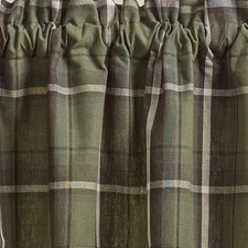 New Country Cabin Rustic DARK GREEN PLAID VALANCE Curtains Topper picture