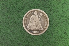 1876-CC 10C SEATED LIBERTY SILVER DIME US TYPE COIN S26-037 picture