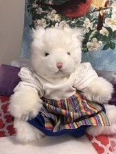 VTG Ganz Bros Heritage Collection Plush White Cat 12