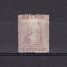 NEVIS 1862, SG# 1, CV £100, shade, Perf 13, QV, MH picture