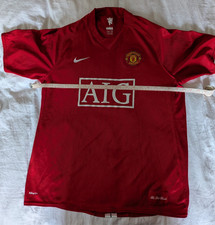 Vintage Manchester United Home Jersey 2007 2008 Nike AIG Red Devils Shirt Men L picture