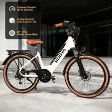 AOVOPRO 26 Electric Bike Peak 750W Long Range 35 45 miles 5 Adjutstable Speed picture