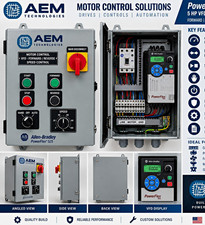 AEM 3-15HP Allen Bradley PowerFlex 525 VFD Motor Control Panel FWD/REV Speed picture