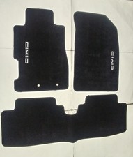 Fit 01-05 HONDA CIVIC Black Nylon Floor Mats Carpet W/ Emblem picture