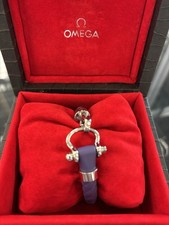 Omega Aqua Sailing Bracelet Purple Rubber SS Bracelet + Org Box Ladies Small picture
