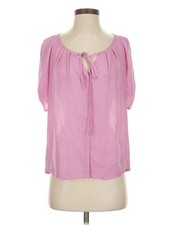 100% Silk Joie Women’s Blouse Top Tie Neck Size Small picture