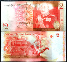 Kingdom Of Tonga 2 Pa'anga 2008 P38 Banknote World Paper Money UNC Currency picture