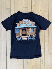 1986 Vintage Harley Davidson 3D Emblem Shirt Mens M Home Is Where My Scooter Is picture