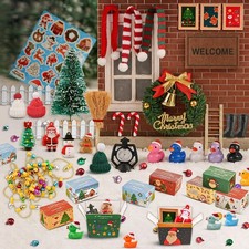 67PCS Dollhouse Accessories Doll House Miniatures Christmas Decoration Small Sce picture