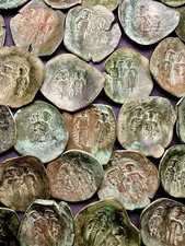 Genuine High Quality 12th-13th Century Byzantine Trachy Coins picture