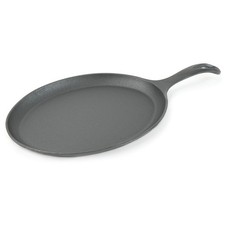 HAWOK Cast Iron Oval Serving Platter Sizzler Plate Pre-Seasoned Heat Retaining picture