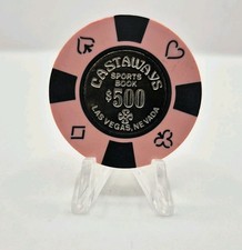 Castaways Las Vegas Nevada 1990s 43mm $500 *Imitation Chip N1436.S picture