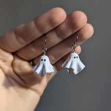 NEW Cute Halloween Little Ghost Drop Earrings for Women Girls Fashion Gift picture