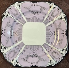 Set of 10- 1920s Shelley bone china Queen Anne shaped Garland of Flowers picture