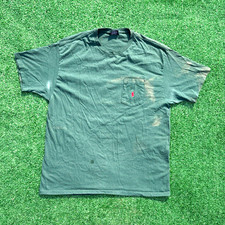 Vintage 1990s Faded Green Polo Ralph Lauren Sunfaded Pocket Tee Size Large picture