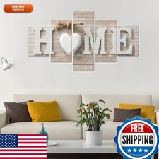 SUNYSUBY 5 Pieces Canvas Prints HOME Sign W50 x H24 picture