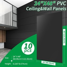 Art3d 10-Pack Smooth Drop Ceiling Tile 2ft x 4ft,PVC Ceiling Panel,80 sq ft picture