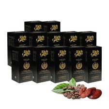12 boxes Rich Gano Gold Black Coffee Premium Gourmet Mushroom Reishi Ganoderma picture