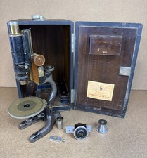 Antique 1920’s Bausch & Lomb Polarizing Petrographic Microscope w/ Spencer Case picture