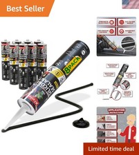 15- Durable Waterproof Black Caulking Sealant, 8 Pack, Easy Apply Cartridge picture
