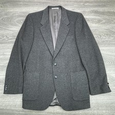 Yves Saint Laurent Blazer Mens Large Gray 2 Button Made in France 90s Vintage picture