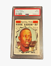 Topps 1961 Hank Aaron All Star #577 High # All-Star Milwaukee Braves Graded picture