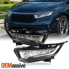 For 2021-2024 Honda Odyssey [FULL LED] Chrome Headlights Pair w/ Running DRL picture