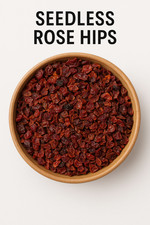 Seedless Rose Hips - 100 Pure Non-GMO Rosa Canina Vitamin C-Rich USA picture